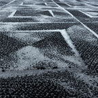 Modern Floor Rug - Marble Square Anthracite/Silver
