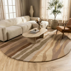 Round Wool Rug – Liora Beige