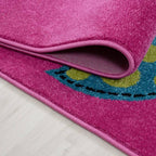 Children's floor rug - Mila Owls Lilac