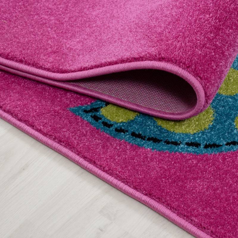 Children's floor rug - Mila Owls Lilac