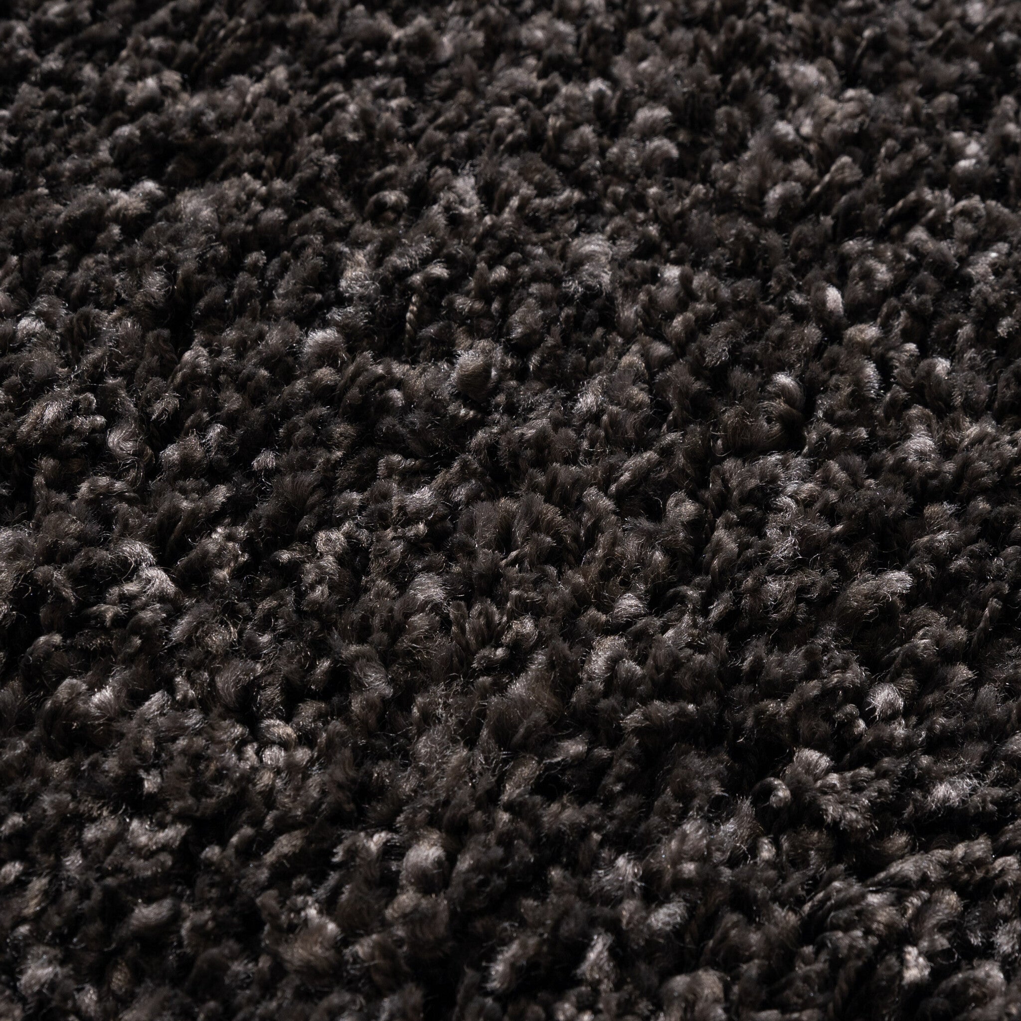 Round high-pile rug - Yves Anthracite