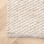 Wool Rug - Brilliant Cream/White