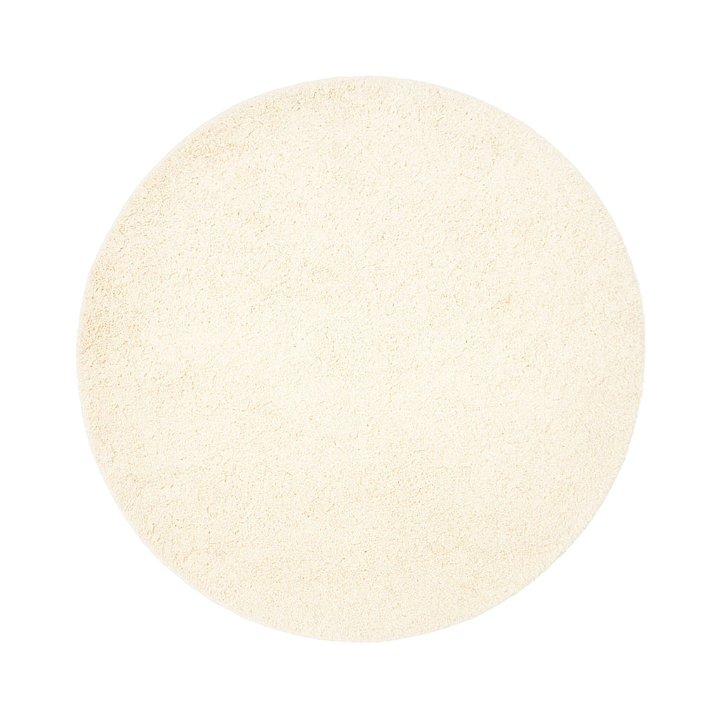 Round High-Pile Rug – Wish Cream