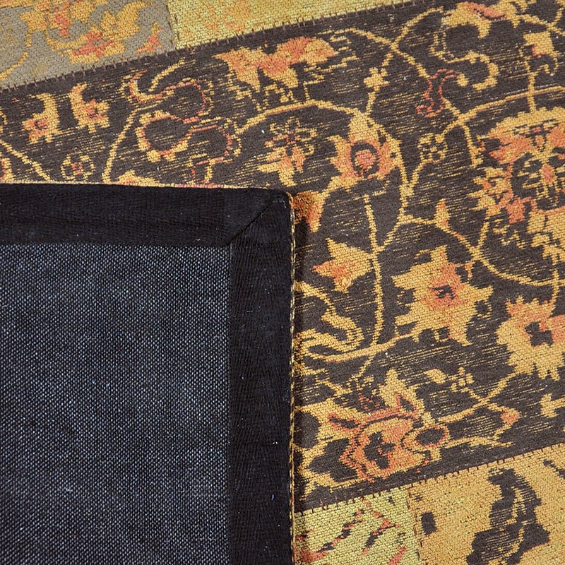 Patchwork Floor Rug - Delany Ocher Yellow