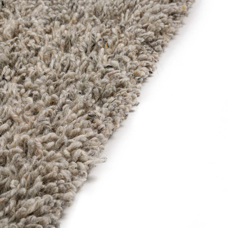 Wool floor rug - Berbero Lungo Light Grey 834