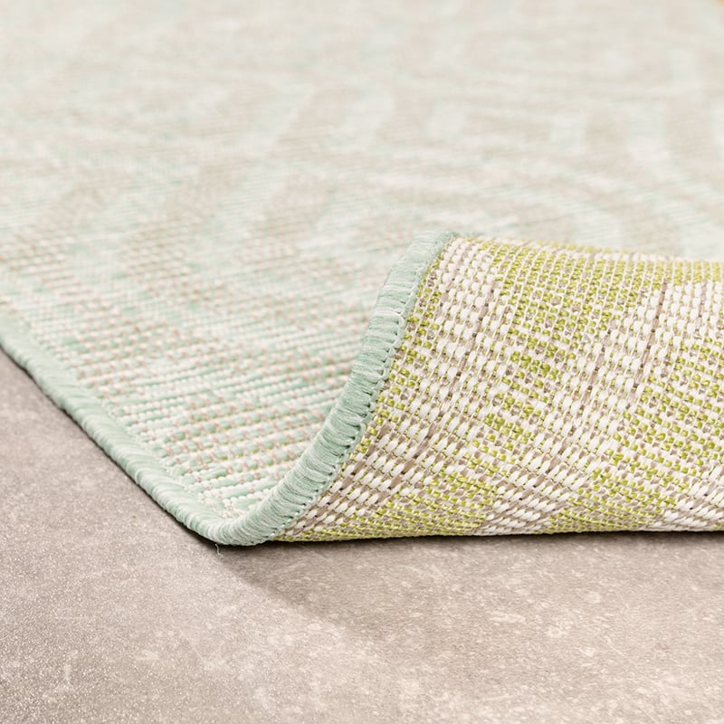 Square Outdoor Rug - Summer Retro Mint