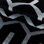 Modern Rug - Streaky Pattern Black/White