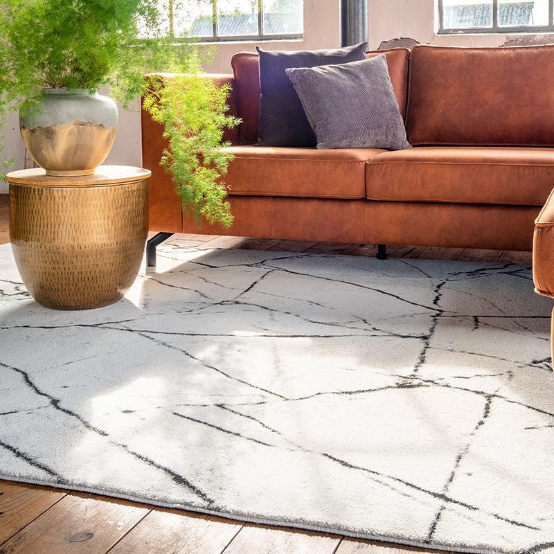 Modern Rug - Flash Lines Cream/Black