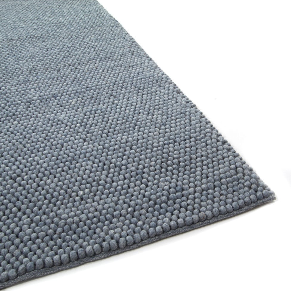 Wool floor rug - New Loop Light Blue 227