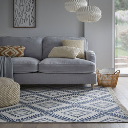 Geometric Floor Rug - Decio Alix Blue