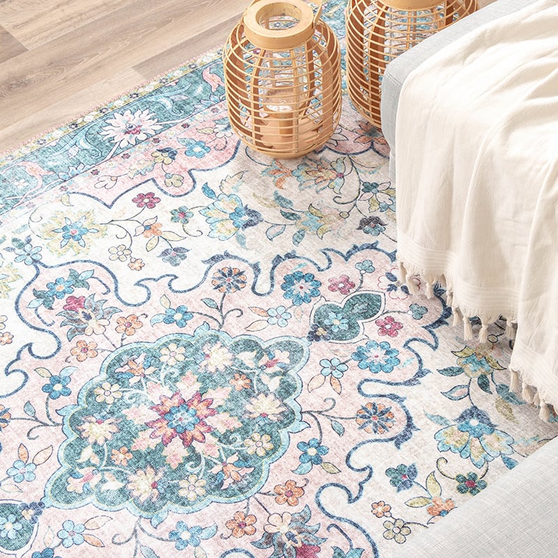Vintage Rug - Lily Oriental Blue/Pink