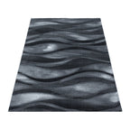 Modern Floor Rug - Streaky Current Black/Gray