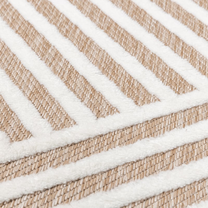Modern Rug - Nori Lines White/Taupe
