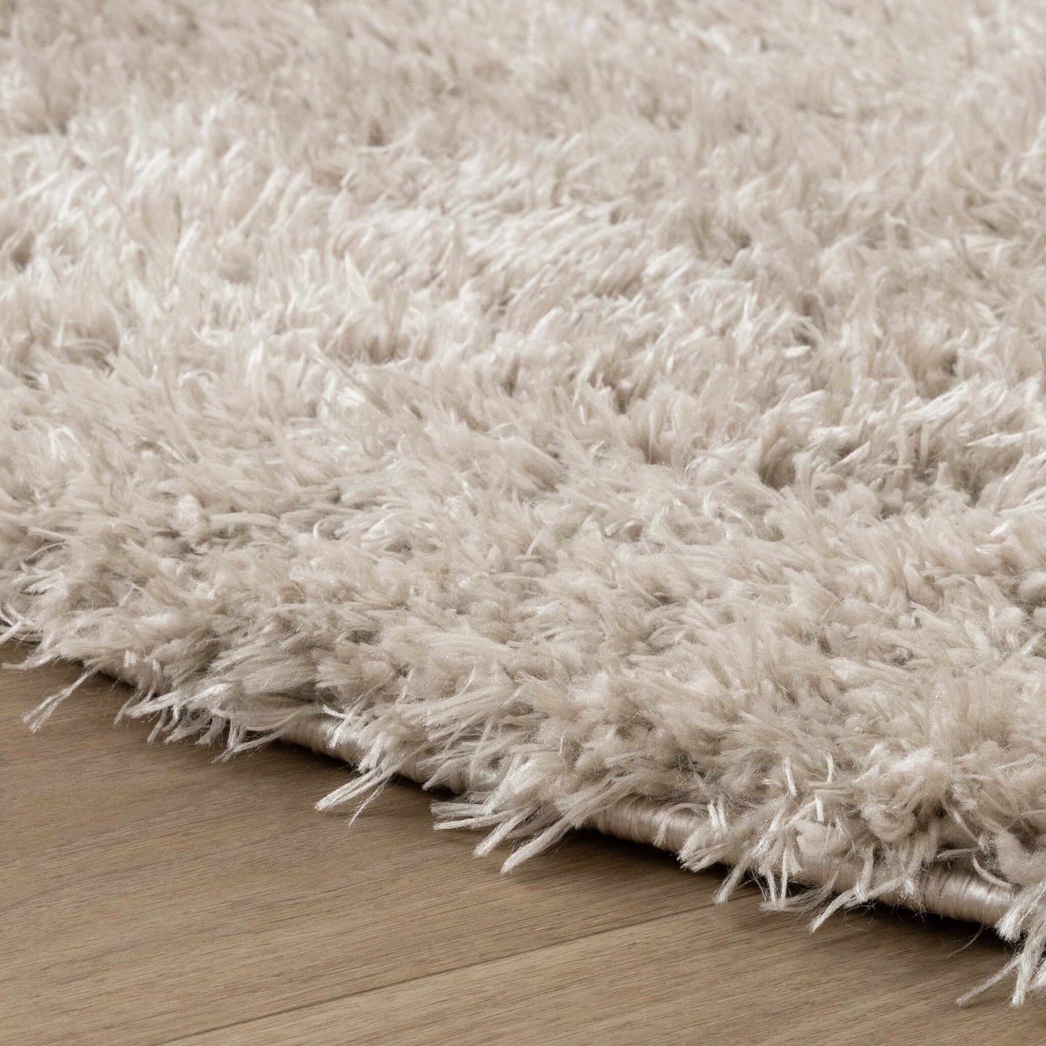 Round Shaggy Rug - Blaze Beige/Grey