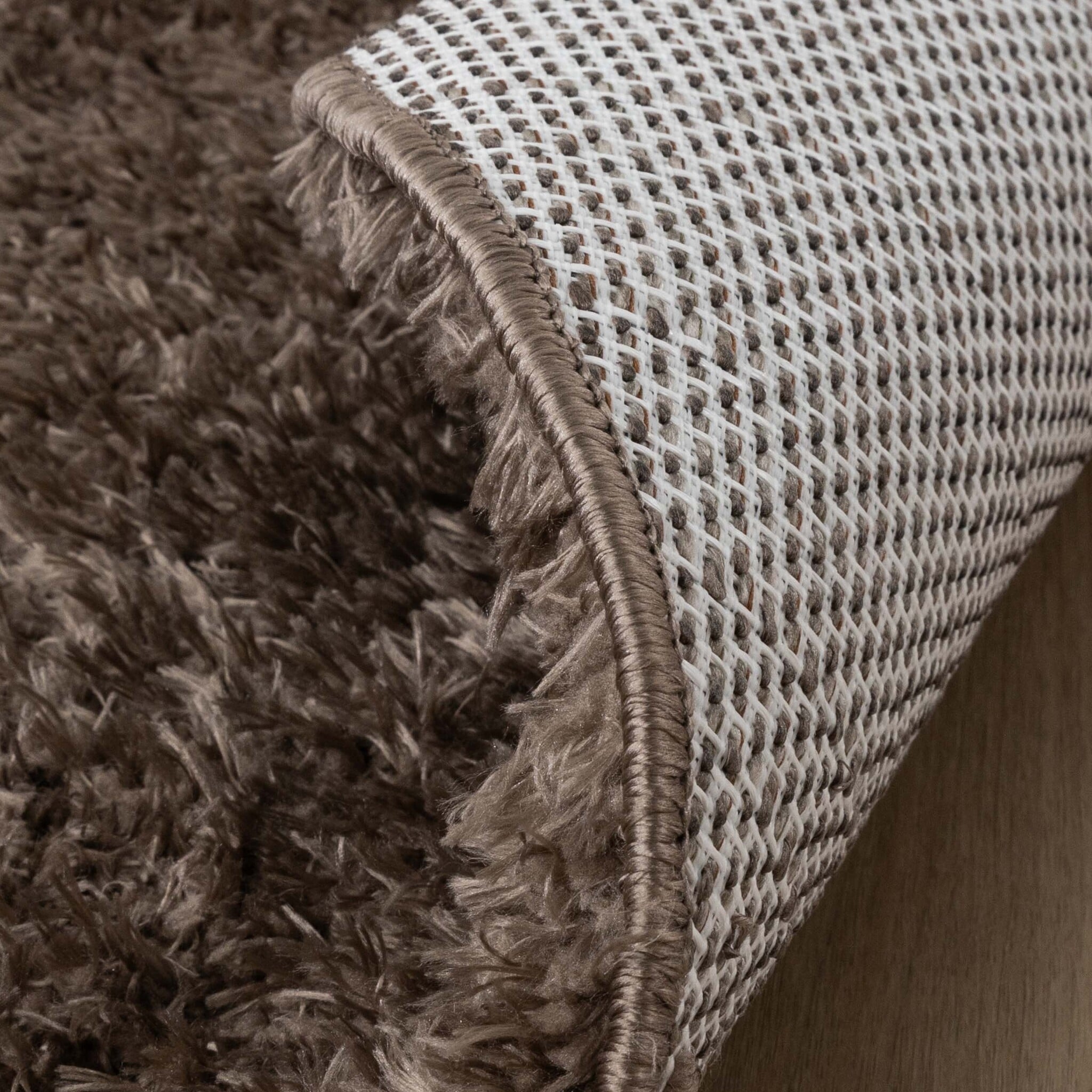 Round Shaggy Rug - Blaze Taupe