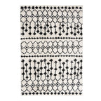 High-Pile Rug - Grand Groove Cream/Black