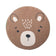 Round Washable Kids Rug - Sammy Bear Brown