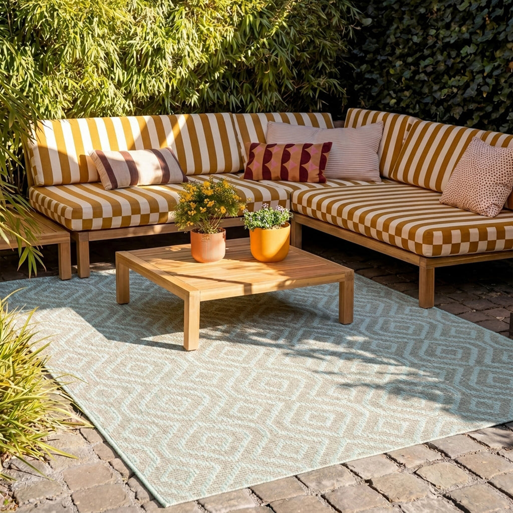 Outdoor Rug - Summer Retro Mint