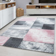 Modern floor rug - Tetris Pink 1710