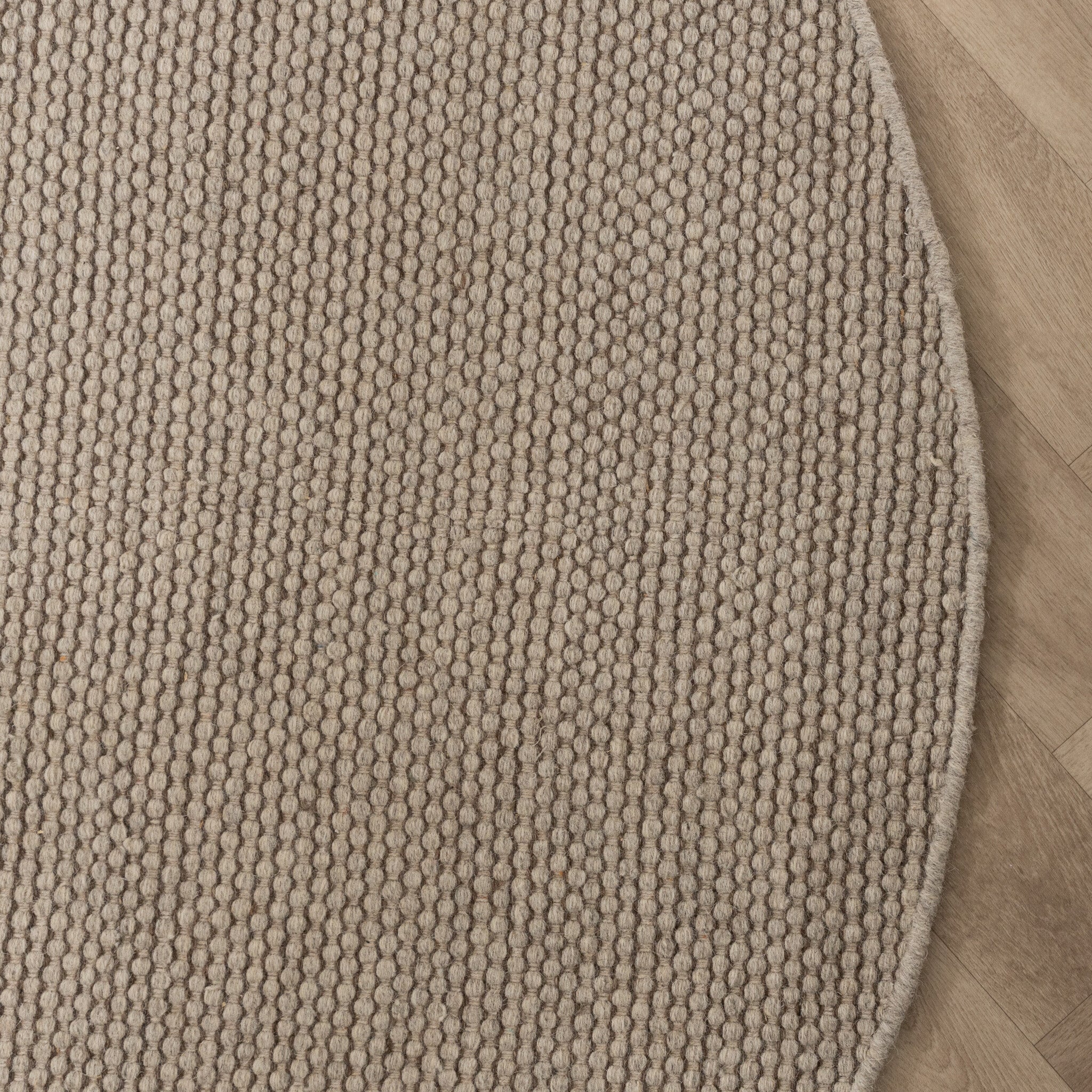 Round Wool Rug - Bliss Beige/Brown