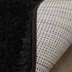 Round Shaggy Rug - Blaze Black