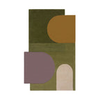 Abstract floor rug - Stracto Lozenge Green/Multicolor