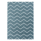 Low-pile floor rug - Smoothly Weave Blue/White