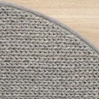 Round Wool Rug - Twist Grey