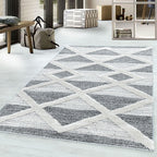 Scandinavian Rug - Pitea Lines Grey/Cream
