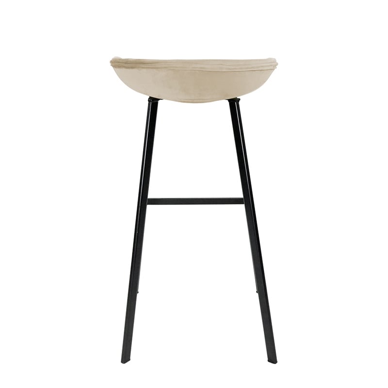 Velvet Bar Stool - Champagne