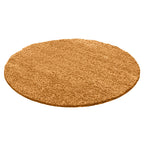 Round High Pile Rug - Solid Yellow