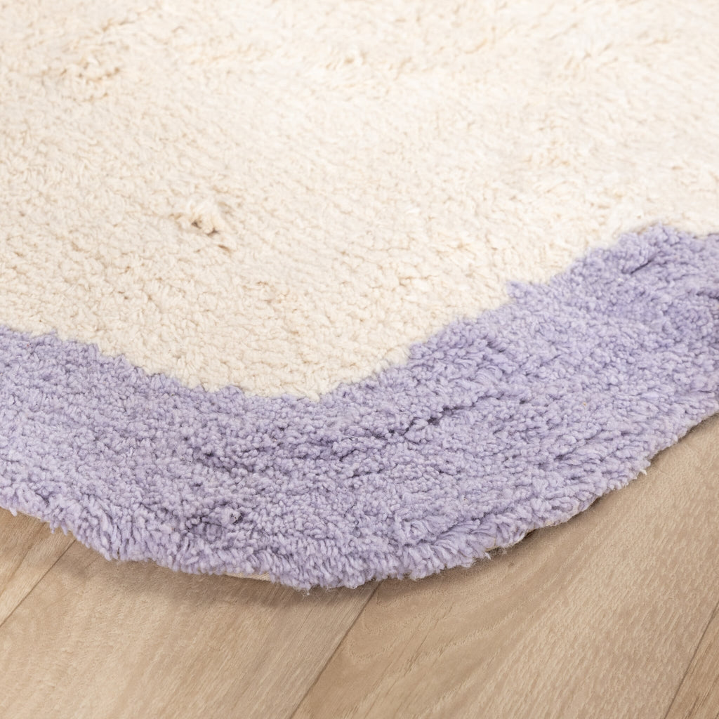 Round Washable Rug – Hazy Lilac/Cream
