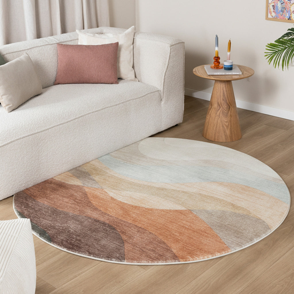 Round Modern Rug - Field Terra