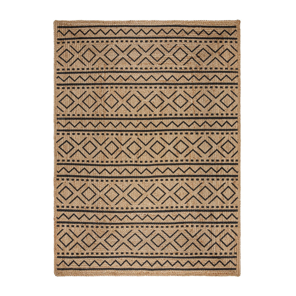 Jute floor rug - Lucio Geo Natural