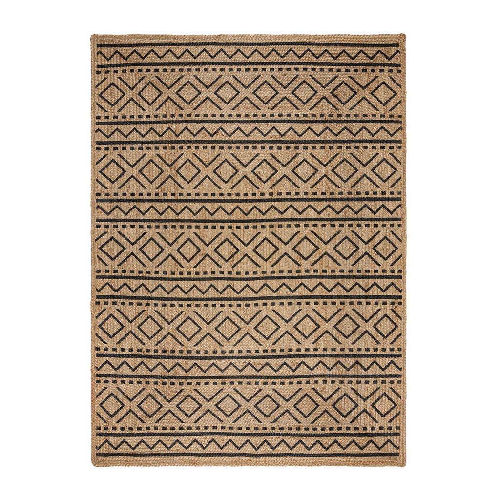 Jute floor rug - Lucio Geo Natural