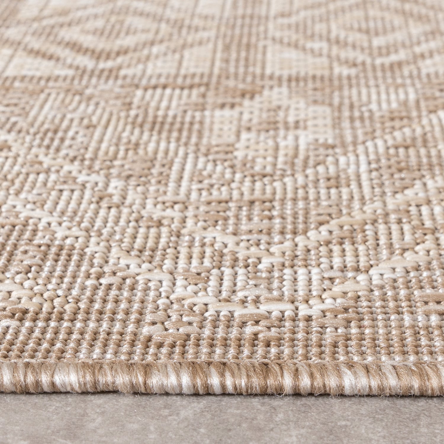 Jute Outdoor Rug - Atlas Aztec Brown/Cream
