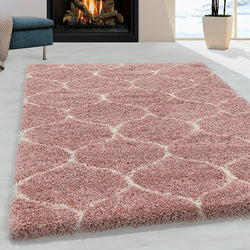 Berber Rug - Agadir Circle Rose/Cream