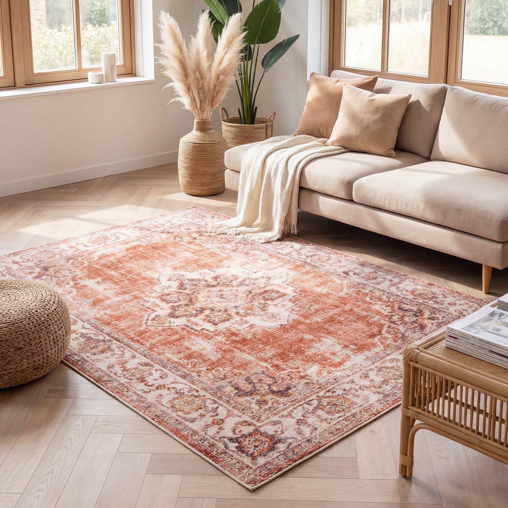 Vintage Rug - Spring Medallion Terra/Cream