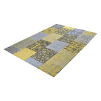 Patchwork Floor Rug - Delany Grey/Yellow