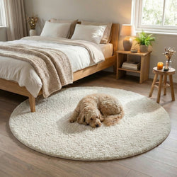 Round Fluffy Rug – Bobby White
