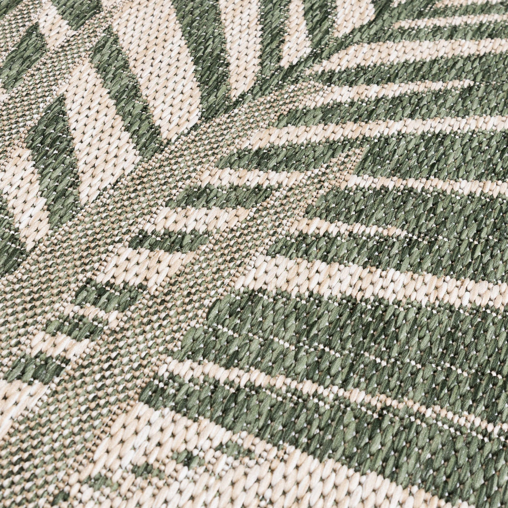 Round Outdoor Rug - Tiga Palm Green