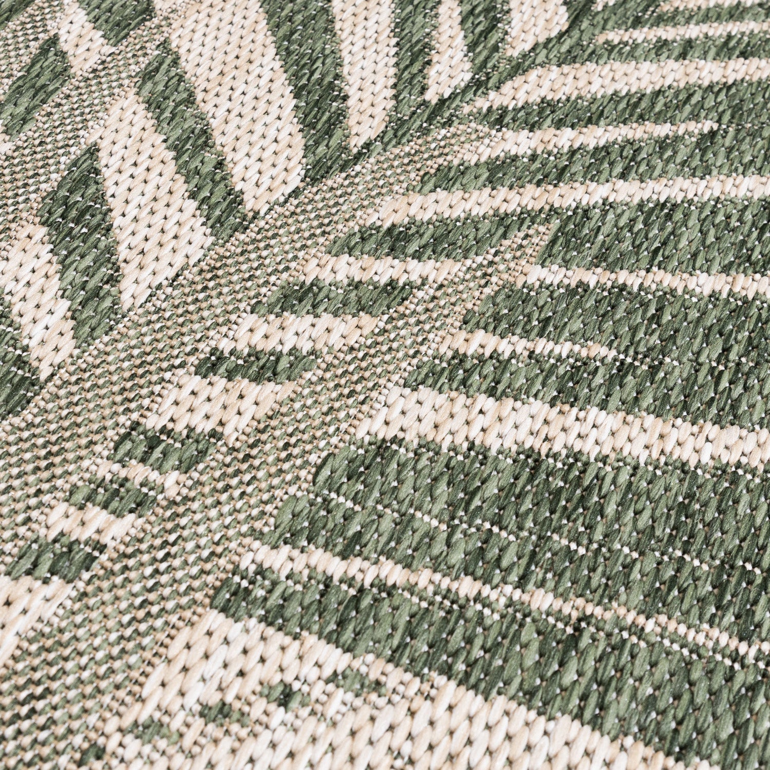 Round Outdoor Rug - Tiga Palm Green