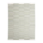 Striped Modern Rug - Dazzle Blocks Green/White