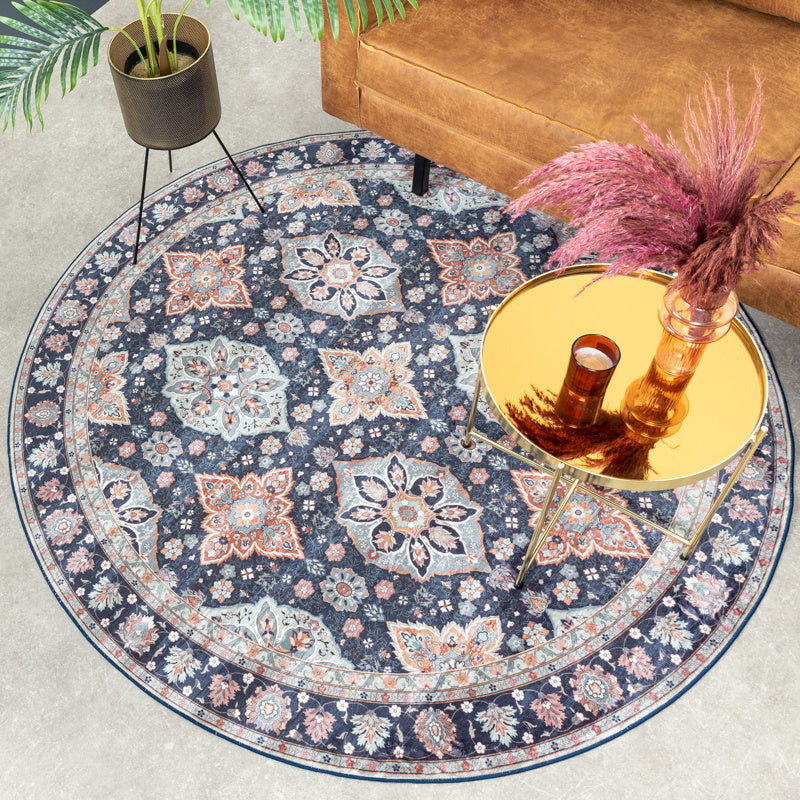 Round Vintage Rug - Imagine Oriental Blue