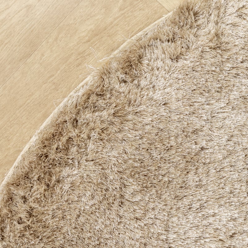 Round High Pile Rug - Glorious Champagne/Cream