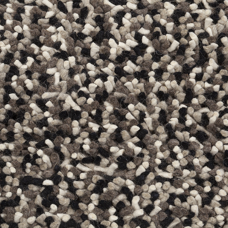 Wool floor rug - Halette Black/White