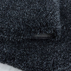 Round High-Pile Floor Rug - Fuzzy Anthracite