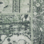 Patchwork floor rug - Bukan Dark Green