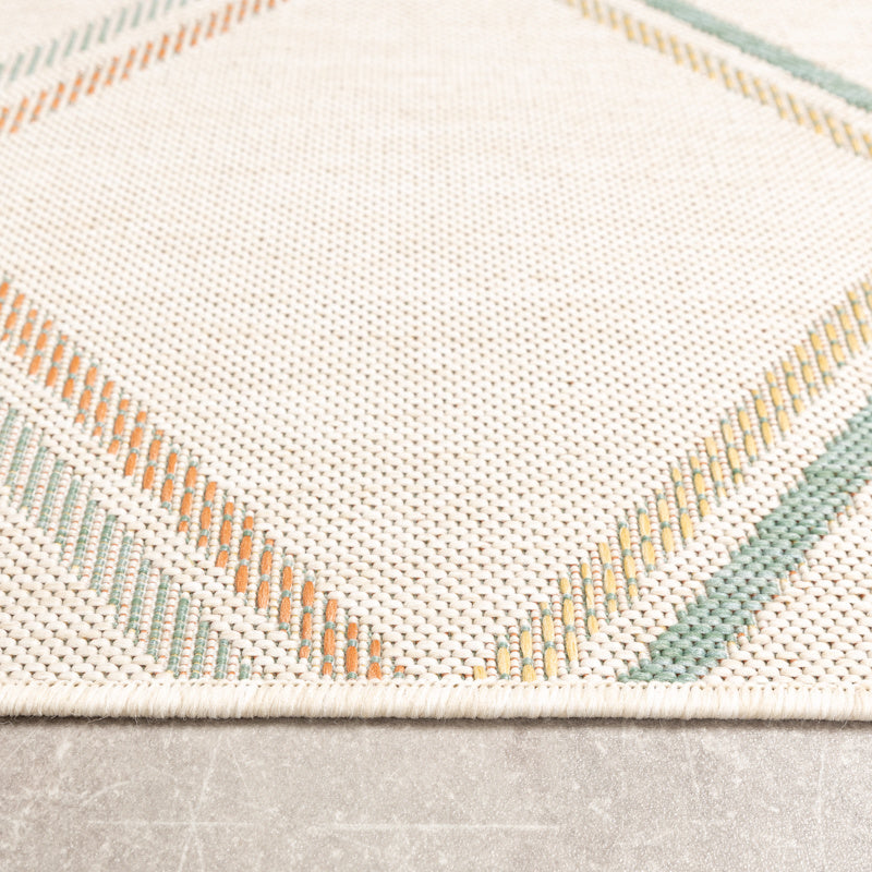 Modern Outdoor Rug - Playa Pattern Cream