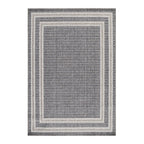 Jute Outdoor Rug - Aruba Double-Edge Grey